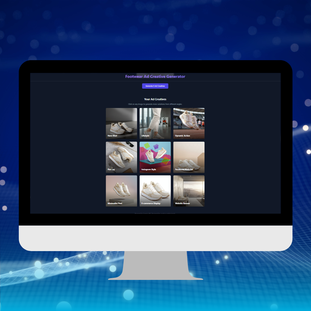 Footwear AI Photoshoot & Ad Creative Generator