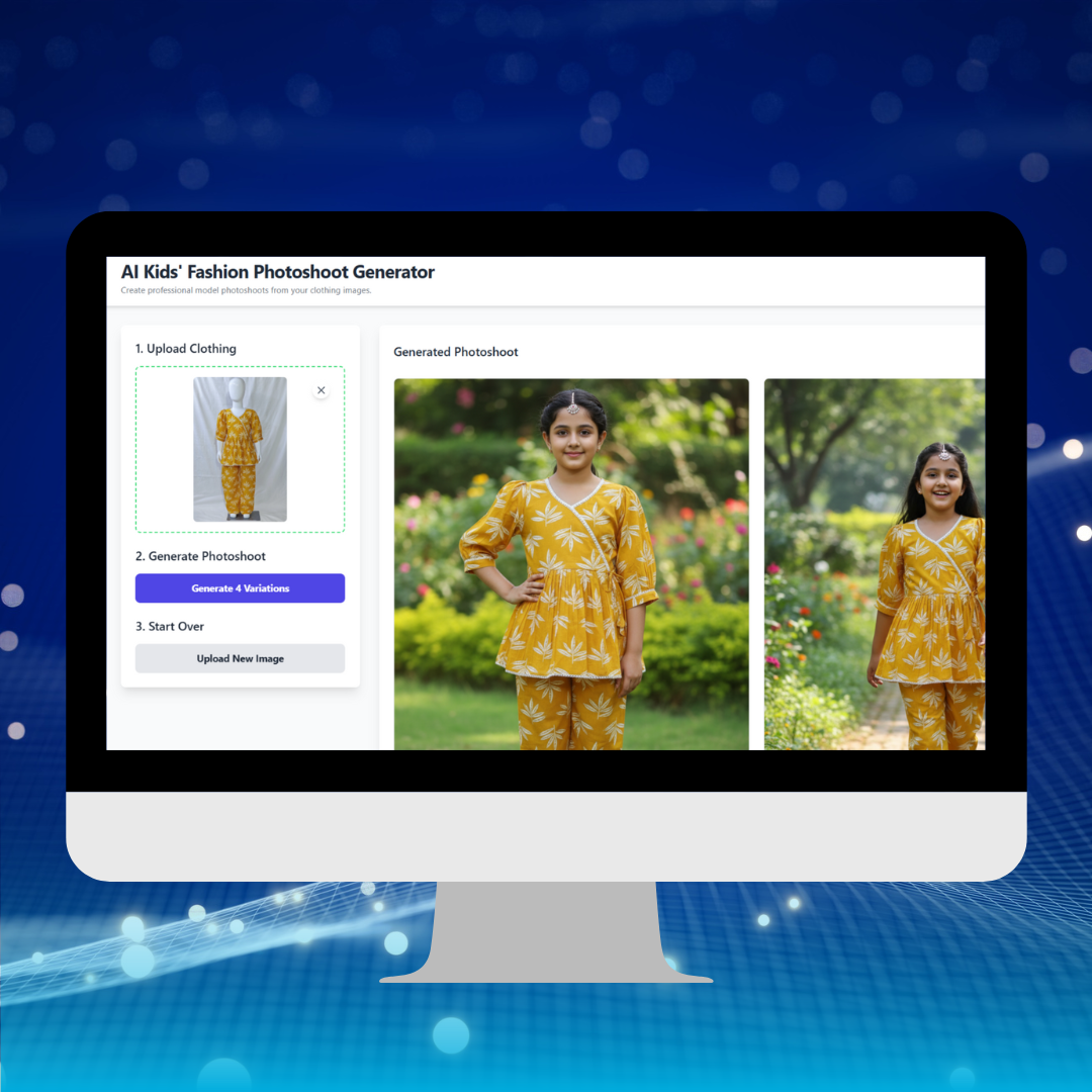 AI Kids’ Fashion Photoshoot Generator